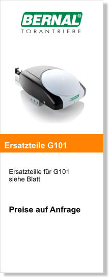 Ersatzteille fr G101  siehe Blatt    Preise auf Anfrage     Ersatzteile G101